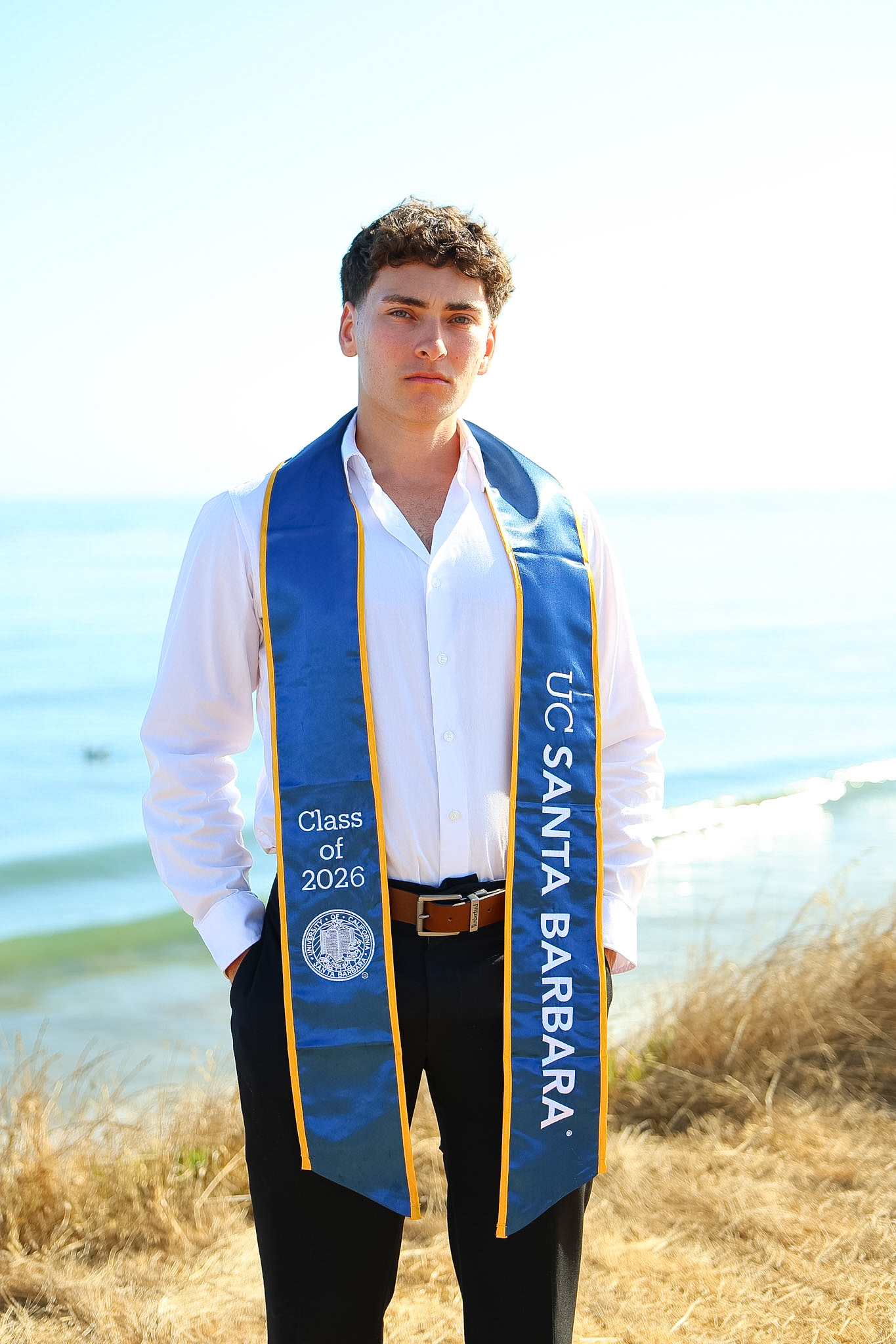 Jack Willner wearing a UC Santa Barbara graduation stole